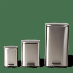ADELE Poubelle à Pédale 30l Argent