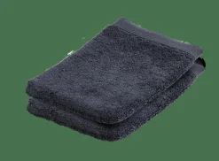 B-LUX Gants De Toilette Set De 2 Gris