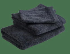 B-LUX Gants De Toilette Set De 2 Gris