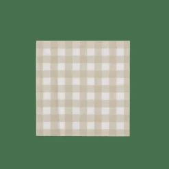 CHECK SAND Set De 20 Serviettes Beige