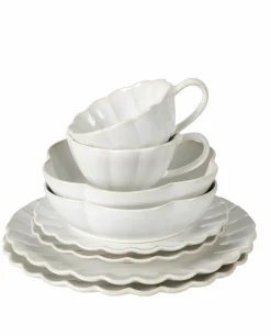DAHLIA Assiette Blanc