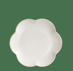 DAHLIA FLOWER Assiette Blanc