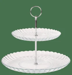 DAHLITA Plat à Servir Avec 2 Niveaux Transparent