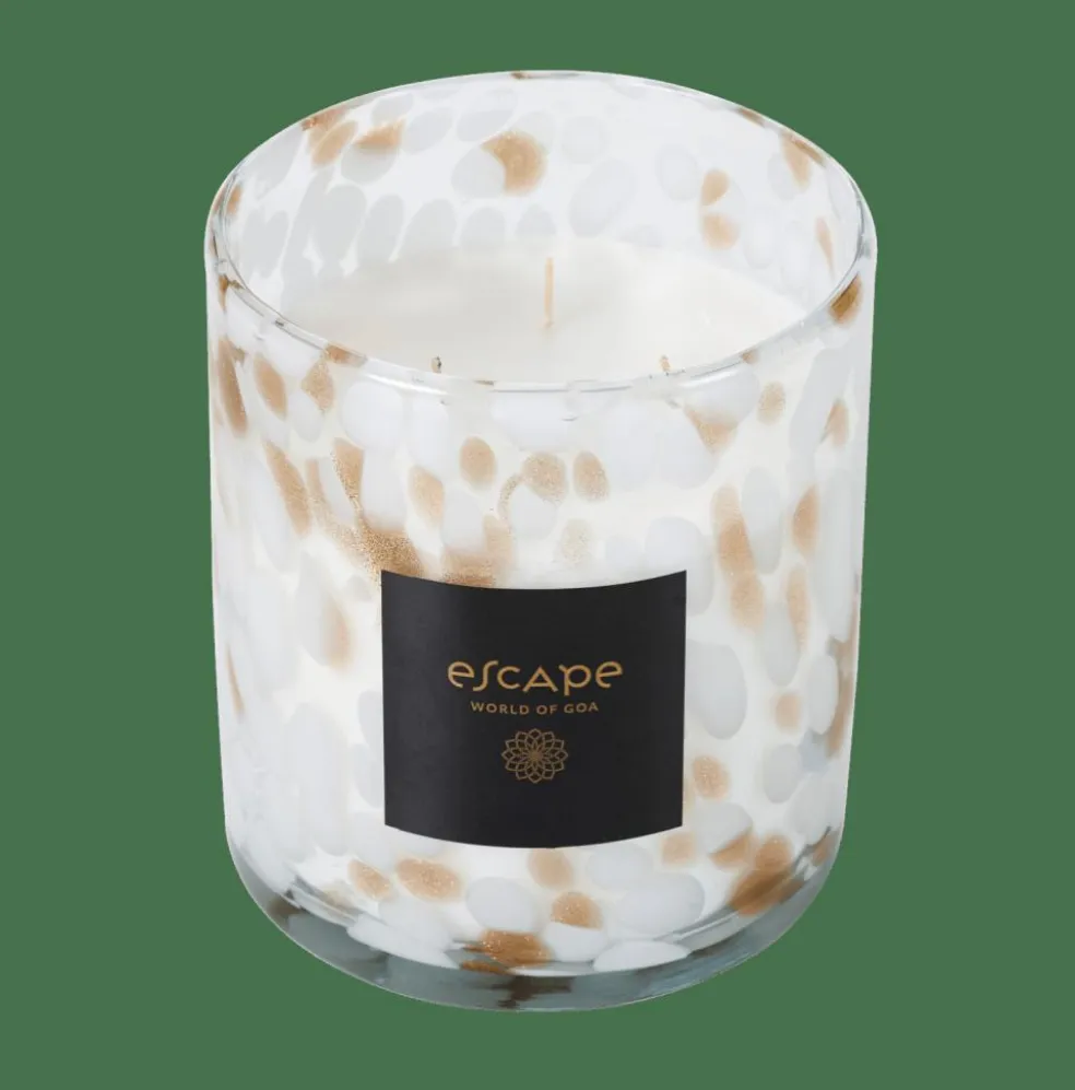 ESCAPE WORLD OF GOA Bougie Parfumée Blanc, Doré, Multicolore