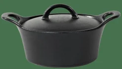 FERO Pot Allant Au Four Avec Couvercle 80 CL Noir
