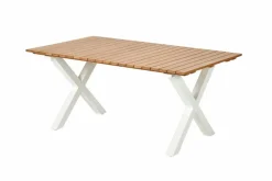 FORMAX Table De Jardin Avec Pieds X Natural/blanc