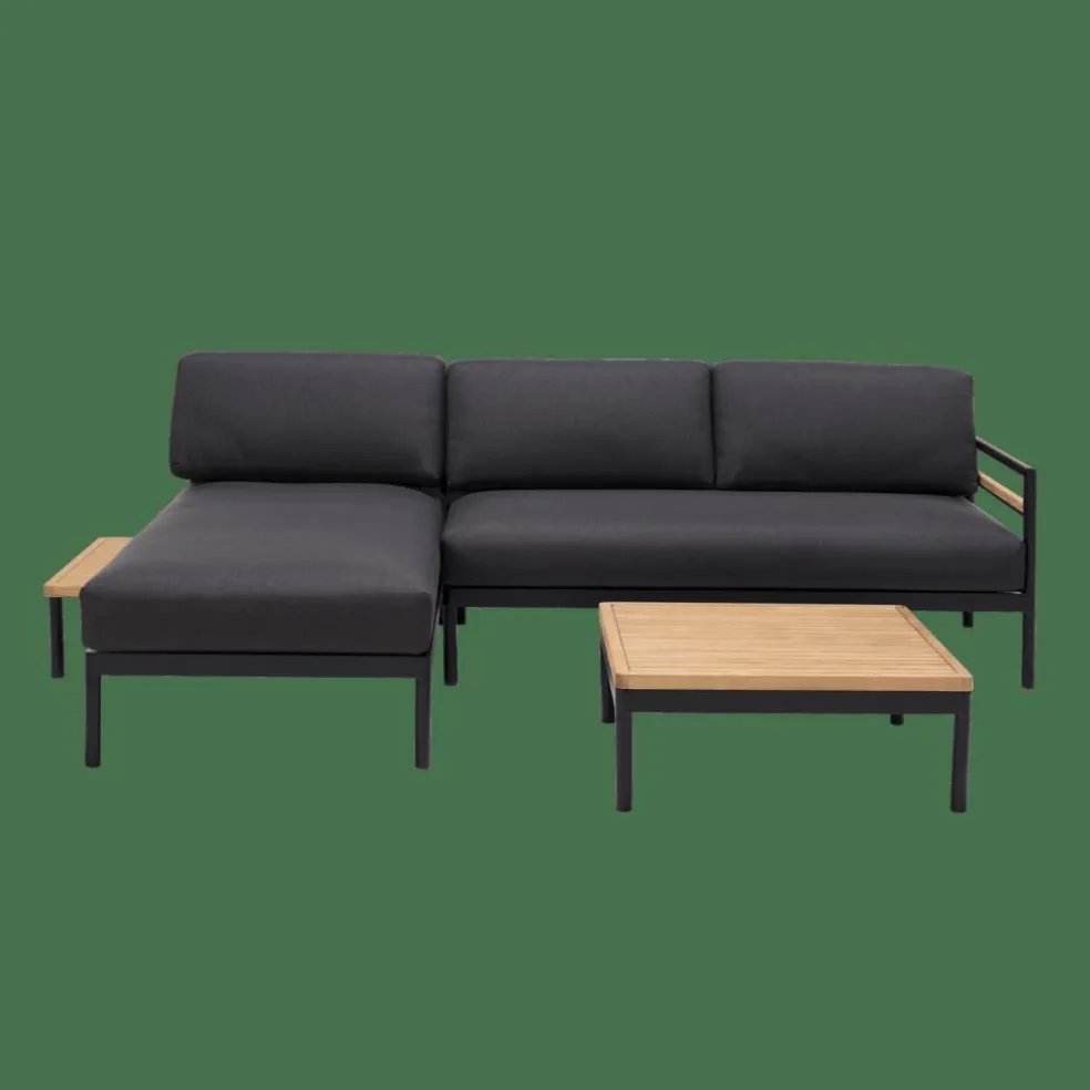 HANNA Lounge Teck Banc Noir