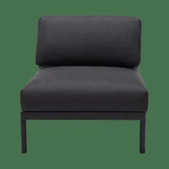 HANNA Lounge Teck Fauteuil Noir
