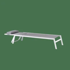 HUGO Chaise Longue Blanc, Gris