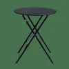 IMPERIAL Table Pliante Rond Noir