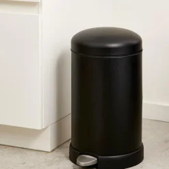 INDUSTRIA Poubelle à Pédale 12 L Noir
