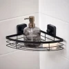 INDUSTRIA Panier De Douche Avec Ventouses Noir