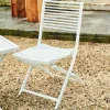 JESSE Chaise Pliante Blanc, Beige