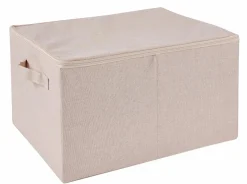 LINOLUX Sac De Rangement XL Avec Fermeture éclair Beige