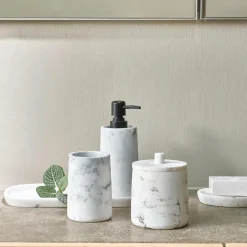 LUNA Distributeur De Savon Aspect De Marbre