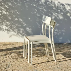 MAVAS Chaise Empilable Blanc