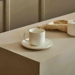 MOON Tasse Et Soucoupe 20 CL Blanc