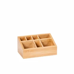 ORGANOO Porte-cotons-tiges Transparent, Naturel