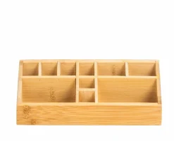 ORGANOO Porte-cotons-tiges Transparent, Naturel