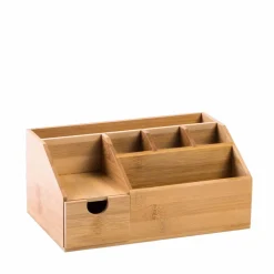 ORGANOO Porte-cotons-tiges Transparent, Naturel