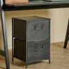 PHARMA Armoire à 2 Tiroirs Noir