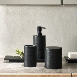 SAMOURAI Brosse WC Avec Support Noir