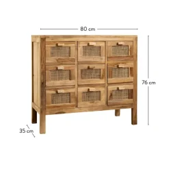 TECK Meuble De Pharmacie Naturel