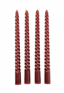 TWIST Bougies Torsadées Set De 4 Orange