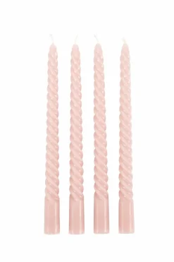TWIST Bougies Torsadées Set De 4 Orange