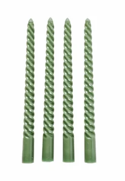 TWIST Bougies Torsadées Set De 4 Rouge