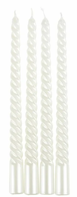 TWIST Bougies Torsadées Set De 4 Rouge