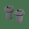 VACUVIN Bouchons à Vin Set De 2 Gris