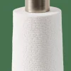 WHITE ELEGANCE Distributeur De Savon Blanc, Argent