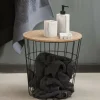 WIRE Table D'appoint Noir, Naturel