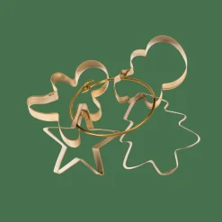 X-MAS GOLD Emporte-pièces Set De 4 Doré
