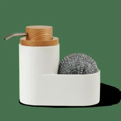 YOKO Distributeur De Savon Avec éponge Blanc